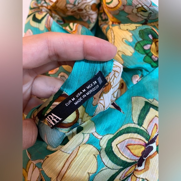 Ara Teal Floral Backless Dress - Picture 9 of 10